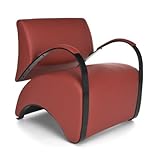 Algopix Similar Product 18 - OFM Lounge Chair with Red Pu Back and