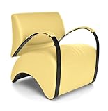 Algopix Similar Product 2 - OFM Lounge Chair with Yellow Pu Back
