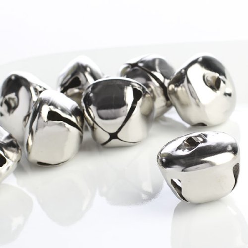 Algopix Similar Product 17 - Package of 24 Shiny Silver 38mm Jingle