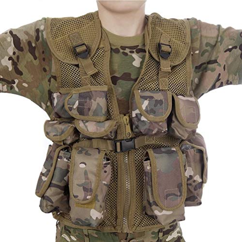 Algopix Similar Product 9 - Kids Army All Terrain Camo Combat Vest