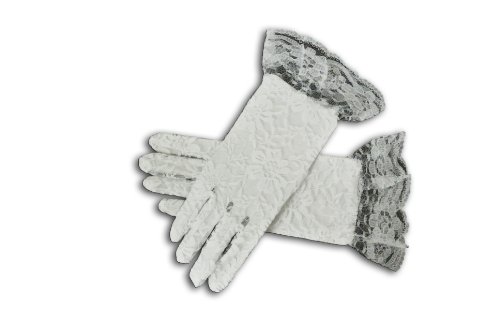 Algopix Similar Product 8 - Lace Gloves with Ruffle (White)