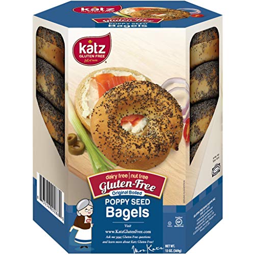 Algopix Similar Product 20 - Katz Gluten Free Poppy Seed Bagels 