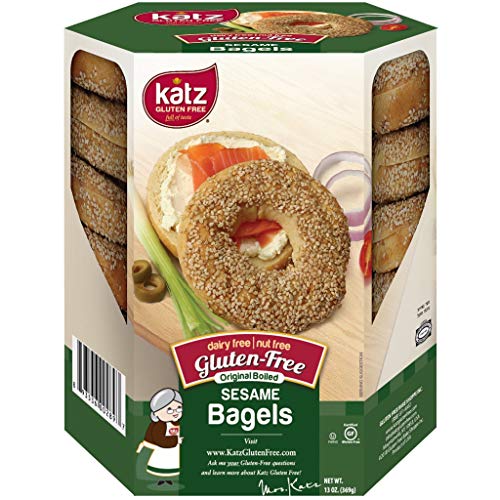 Algopix Similar Product 4 - Katz Gluten Free Sesame Bagels  Dairy