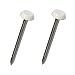 Algopix Similar Product 2 - 50 x 40mm White UPVC Poly Top Pins
