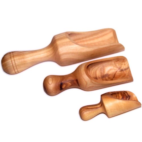 Algopix Similar Product 13 - Handcrafted Olive Wood Salt Spoons or