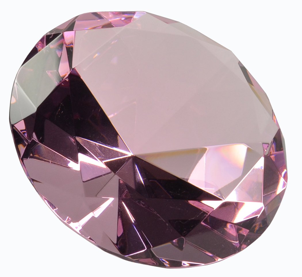 Algopix Similar Product 5 - Pink Crystal Glass Diamond Paperweight