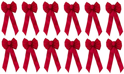 Algopix Similar Product 2 - 7LP RED EmbosVelvet Bow