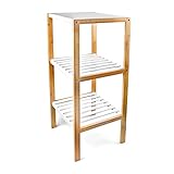 Algopix Similar Product 9 - Relaxdays Bamboo Bathroom Shelf with 3