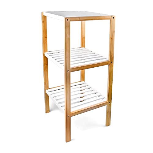 Algopix Similar Product 18 - Relaxdays Bamboo Bathroom Shelf with 3