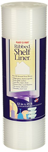 Algopix Similar Product 12 - PlastOMat Ribbed Shelf Liner Clear