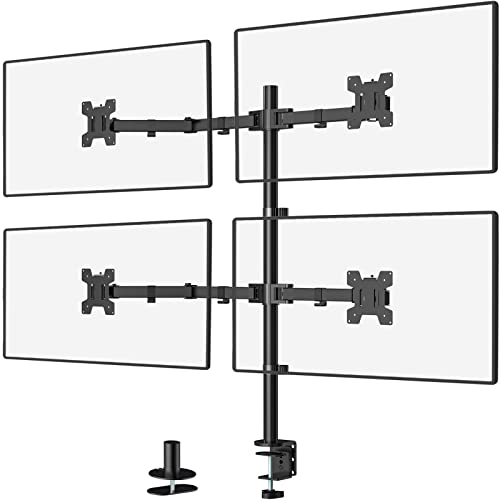 Algopix Similar Product 10 - WALI Quad Monitor Desk Mount 4 Monitor