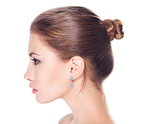 Algopix Similar Product 3 - Bridal Teardrop Cubic Zirconia Halo