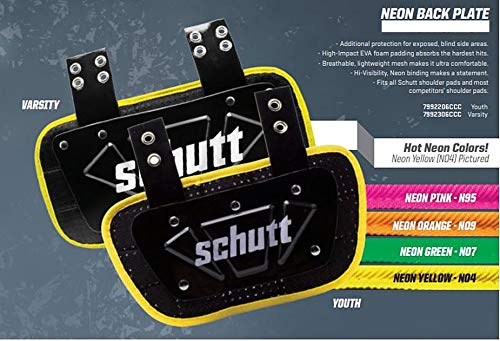 Algopix Similar Product 8 - Schutt Sports Neon Football Back Plate