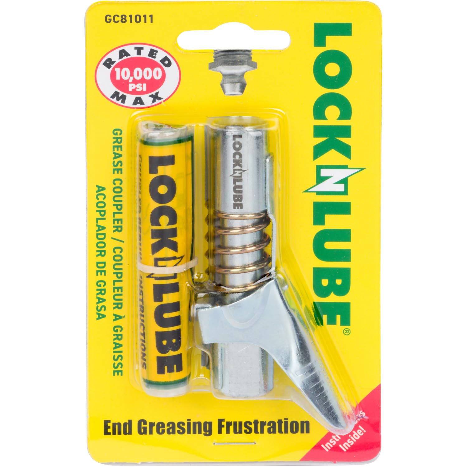 Algopix Similar Product 10 - LockNLube Grease Gun Coupler locks onto