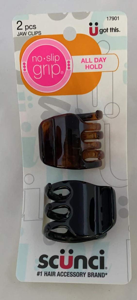 Algopix Similar Product 8 - Scunci NoSlip Grip Jaw Clips 6 Count