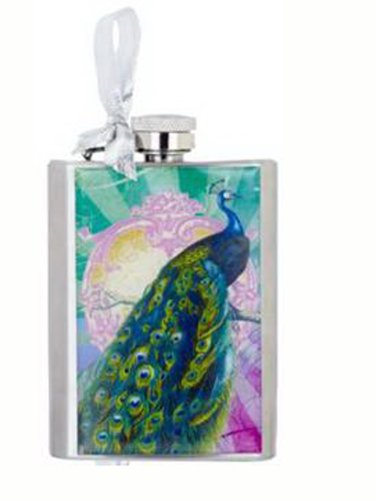 Algopix Similar Product 7 - Colorful Peacock Travel Flask by Ganz
