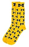 Algopix Similar Product 14 - NCAA Michigan Wolverines Dress Socks