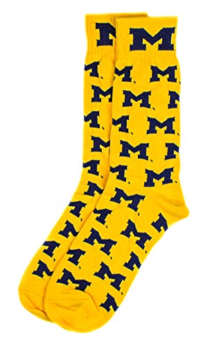 Algopix Similar Product 7 - NCAA Michigan Wolverines Dress Socks
