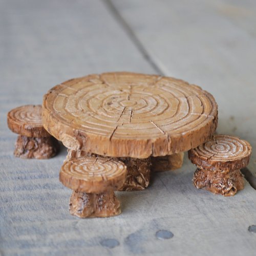 Algopix Similar Product 16 - Fairy Garden Table & 4 Stools