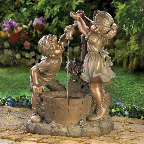 Algopix Similar Product 7 - Playful Children at the Well Fountain