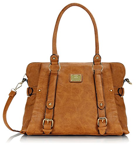 Algopix Similar Product 4 - Scarleton Medium Belt Accent Tote Bag