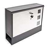 Algopix Similar Product 2 - Relaxdays Modern Coloured Mailbox