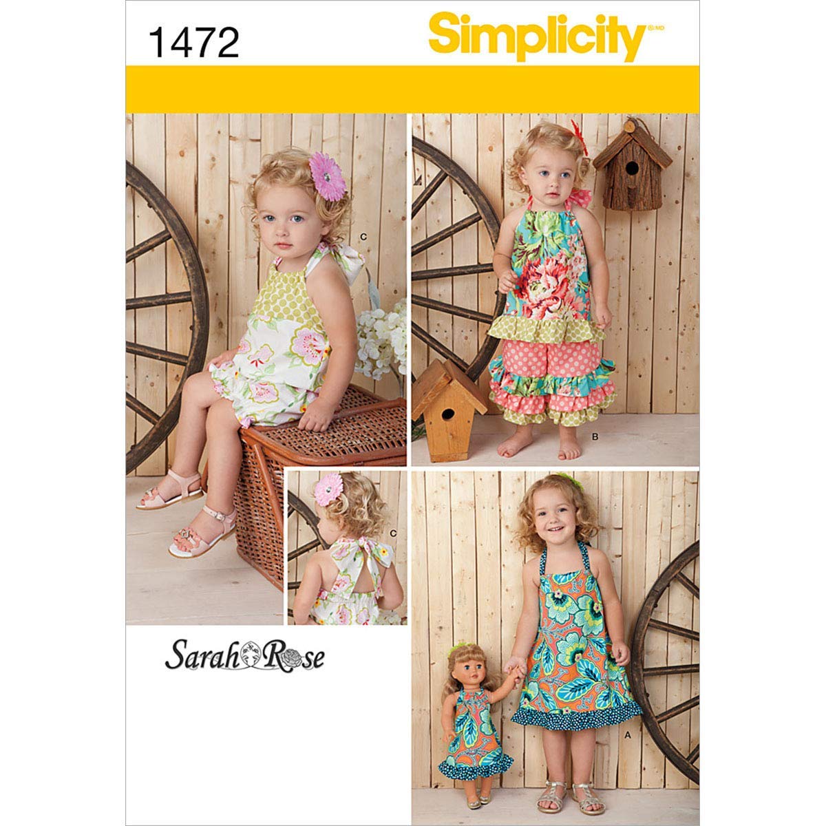 Algopix Similar Product 10 - Simplicity 1472 18 Doll and Toddlers