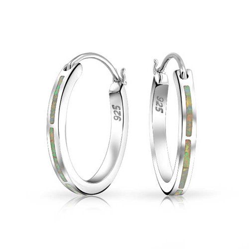 Algopix Similar Product 12 - Created White Opal Inlay Thin Flat Tube
