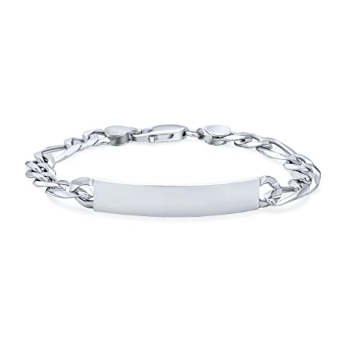 Algopix Similar Product 15 - Bling Jewelry Mens Figaro Link ID