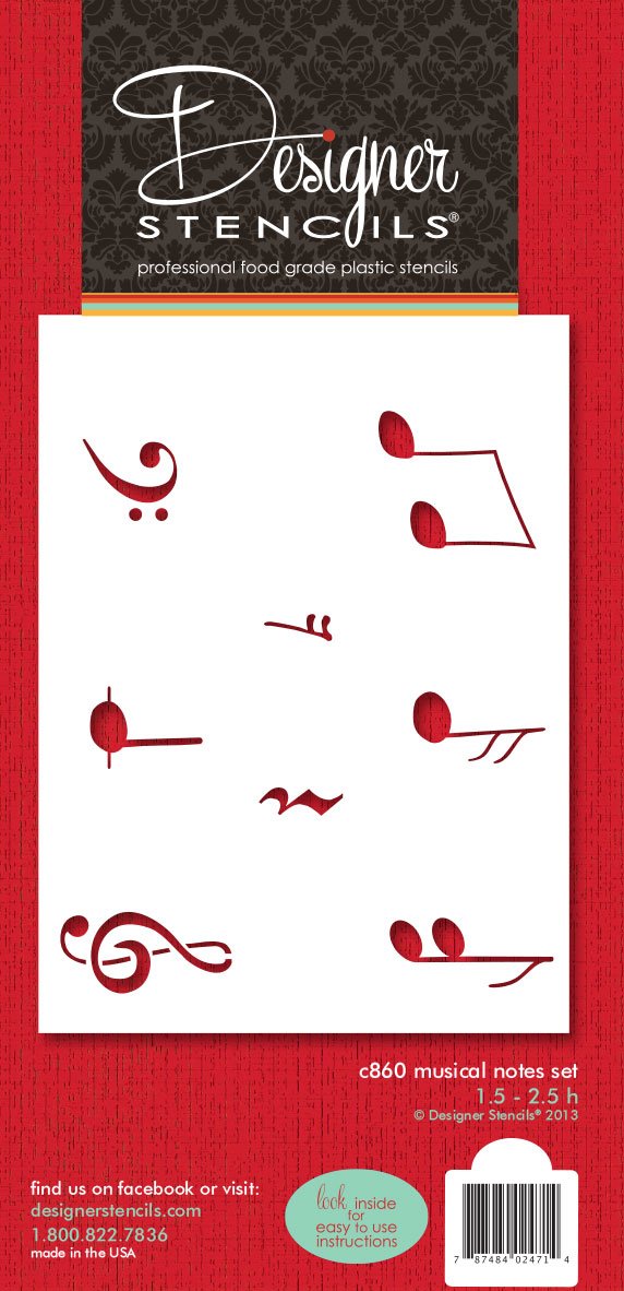 Algopix Similar Product 4 - Musical Notes Set by Designer Stencils