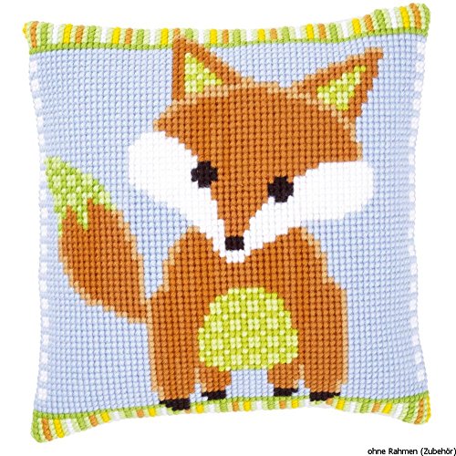 Algopix Similar Product 16 - Vervaco Brown Fox Pillow Cover Cross