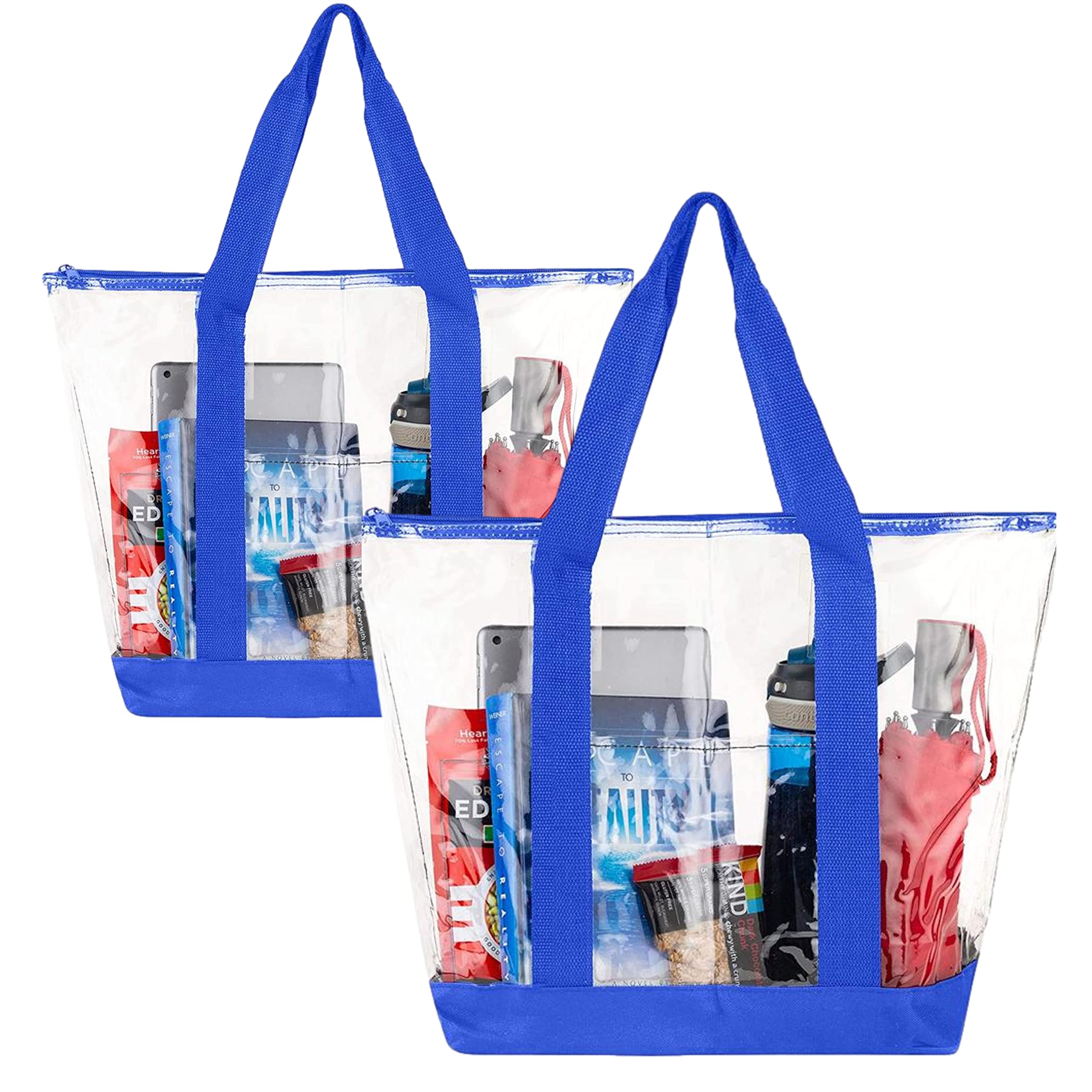 Algopix Similar Product 15 - Pack Of 2 Clear Tote Bags for Work