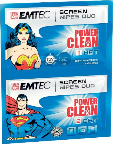 Algopix Similar Product 4 - EMTEC Power Clean Wet and Dry Wipes Duo