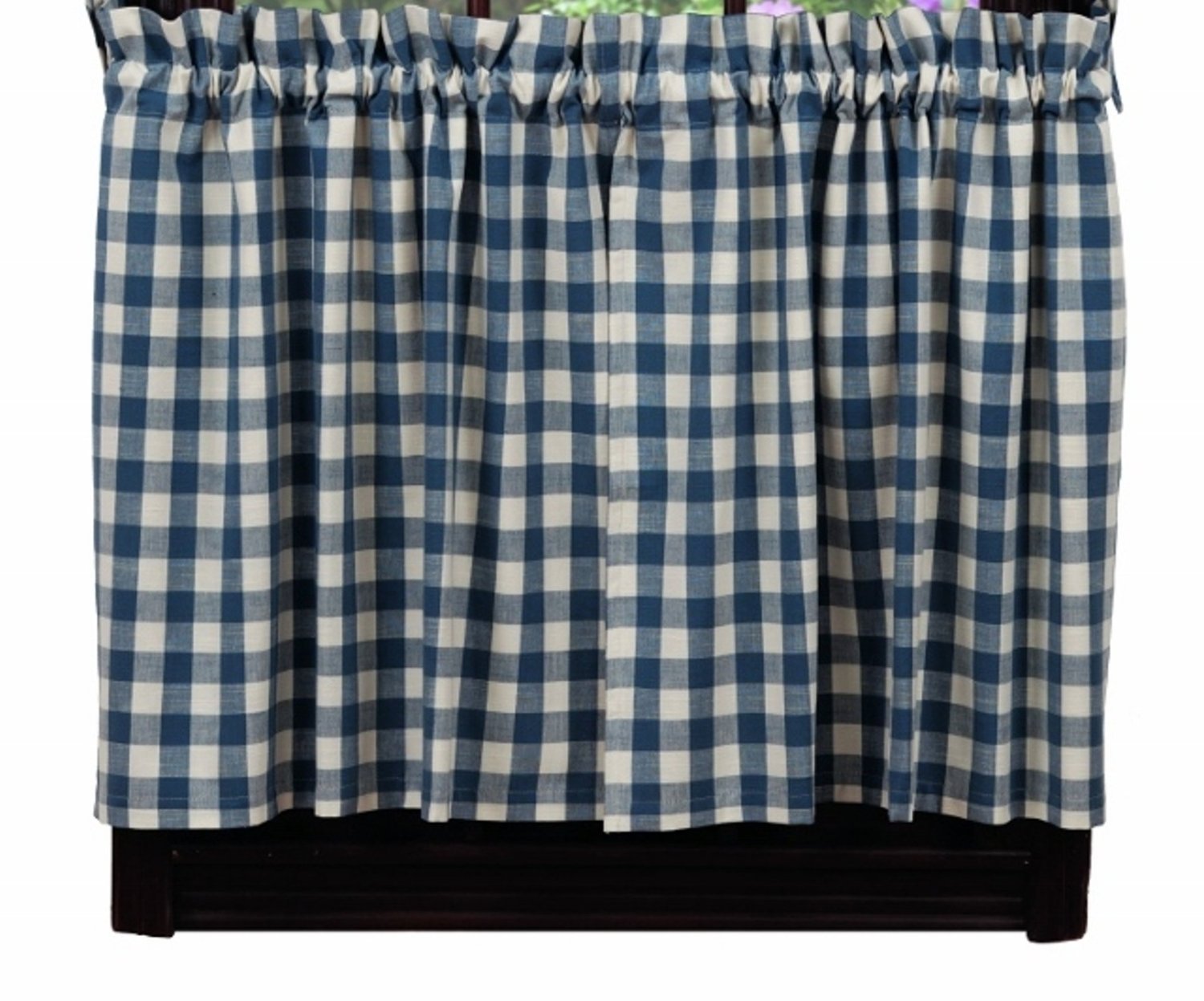 Algopix Similar Product 3 - IHF New 24 Tier Curtain Picnic Blue