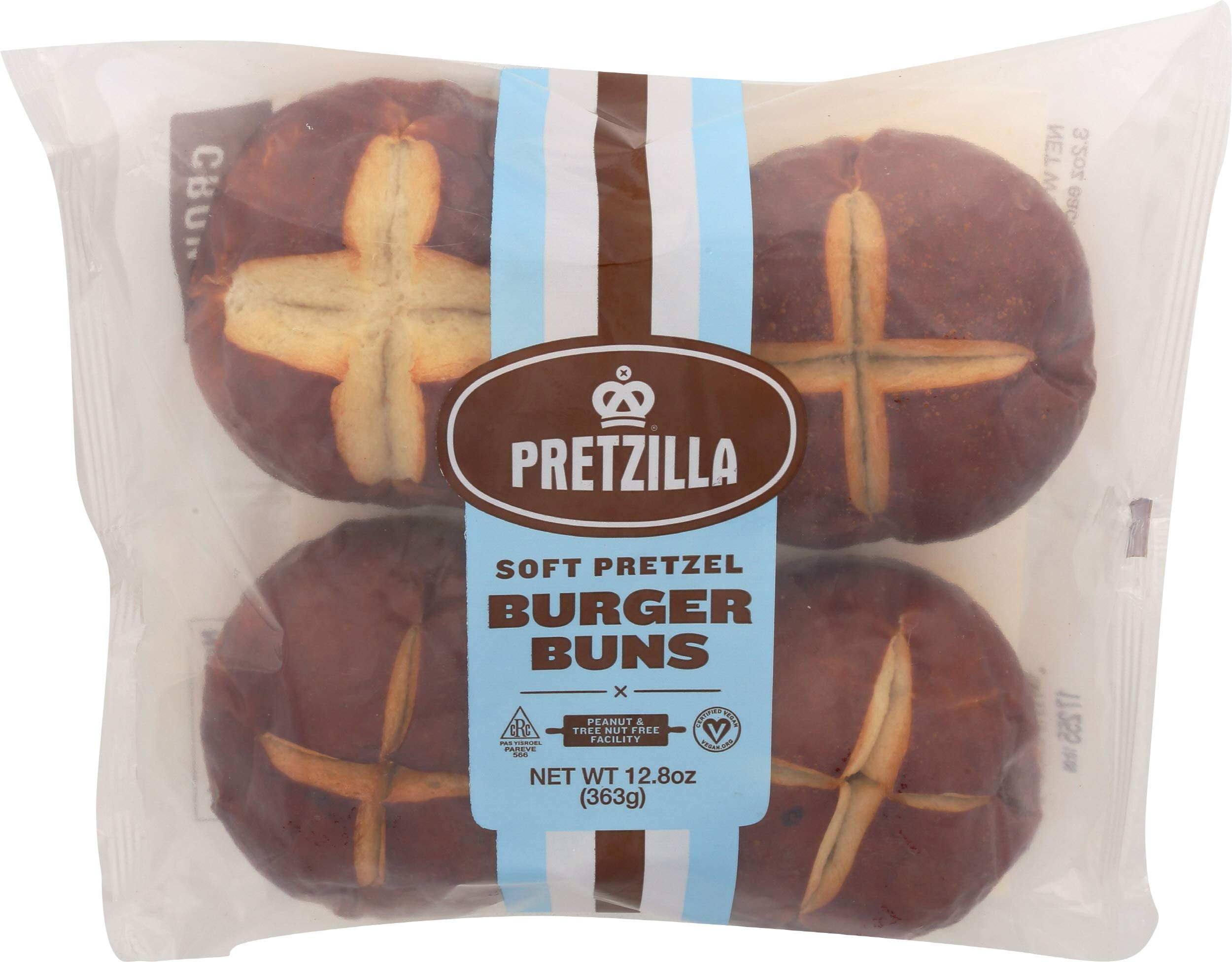Algopix Similar Product 9 - PRETZILLA Frozen Pretzel Burger Bun