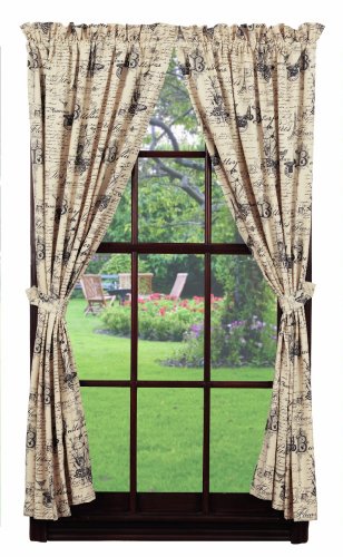 Algopix Similar Product 1 - Window Curtains Panels French Postcard