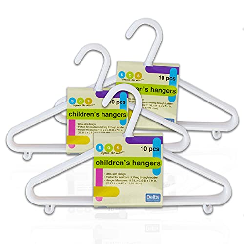 Algopix Similar Product 1 - Delta White Nursery Hangers 30 Pack For