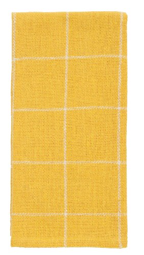 Algopix Similar Product 1 - IHF Burlap Check Yellow Design Dish