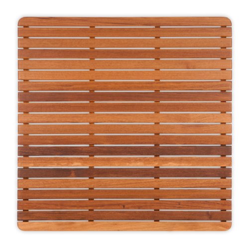 Algopix Similar Product 7 - Teak Shower Mat with Rounded Corners 