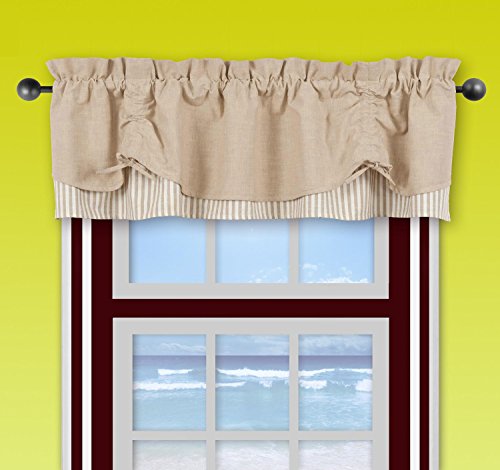 Algopix Similar Product 4 - IHF Window Curtain Valance Au Natural