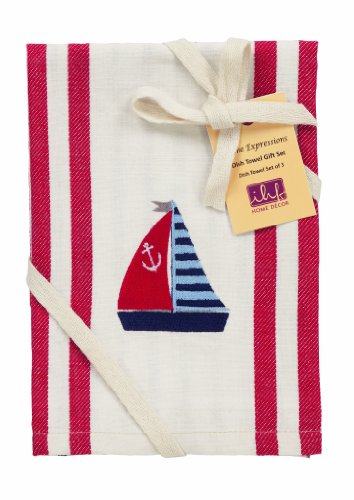 Algopix Similar Product 15 - New IHF Dish Towel Gift Set Anchor