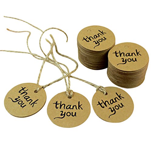 Algopix Similar Product 18 - Dxhycc 100PCS Thank You Wedding Brown