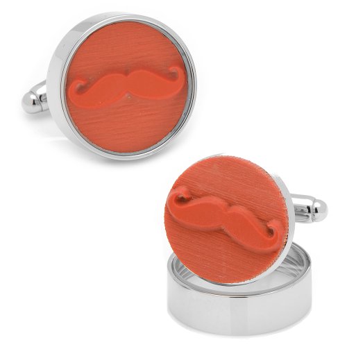 Algopix Similar Product 11 - Mustache Stamp Cufflinks Novelty 1 x 1in