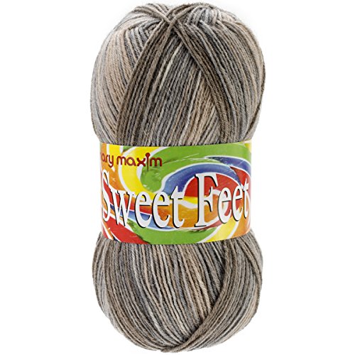 Algopix Similar Product 17 - Mary Maxim Sweet Feet Yarn Coconut