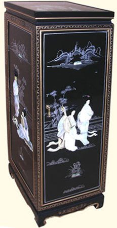 Algopix Similar Product 4 - Oriental Pedestal Black Lacquer And