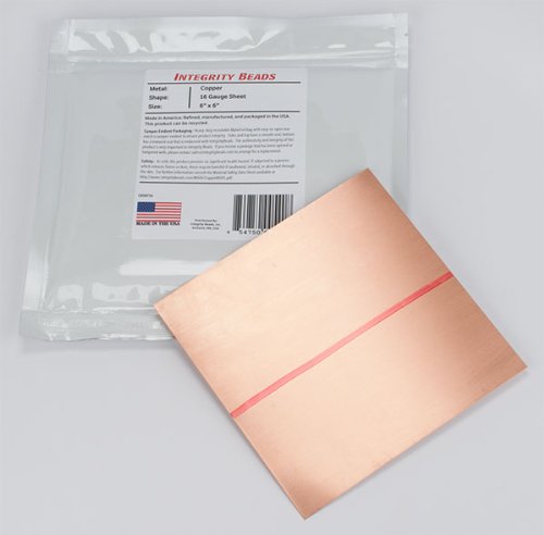 Algopix Similar Product 15 - Copper 16 Gauge Sheet - 6" x 6"