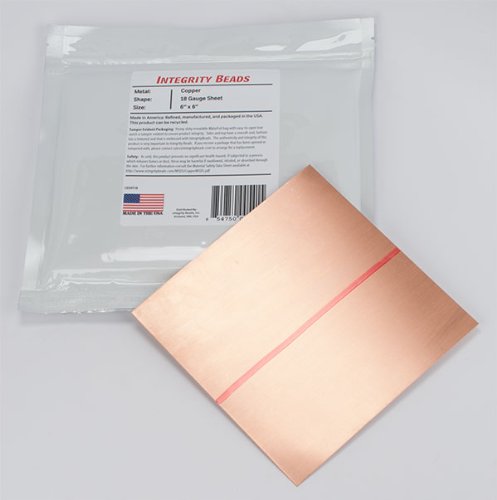 Algopix Similar Product 3 - Copper 18 Gauge Sheet - 6" x 6"