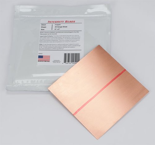 Algopix Similar Product 17 - Copper 20 Gauge Sheet - 6" x 6"