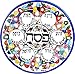 Algopix Similar Product 18 - Round Armenian Ceramic Seder Plate Old