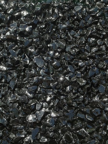 Algopix Similar Product 15 - 2 lbs Glass Pebbles Color: Black